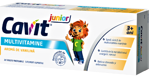 Poza cu Cavit Junior cu aroma de vanilie - 20 tablete masticabile Biofarm