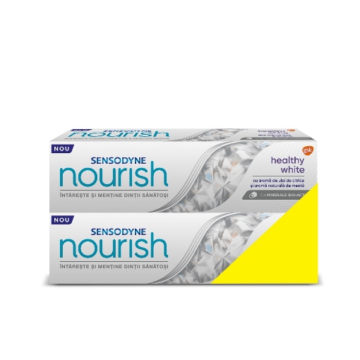 Poza cu Sensodyne pasta de dinti Nourish Healthy White - 75ml (pachet promo -50% reducere la al doilea produs)