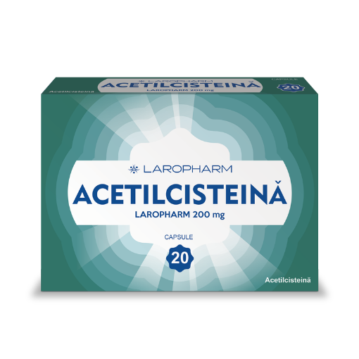 Acetilcisteina 200mg - 20 capsule Laropharm