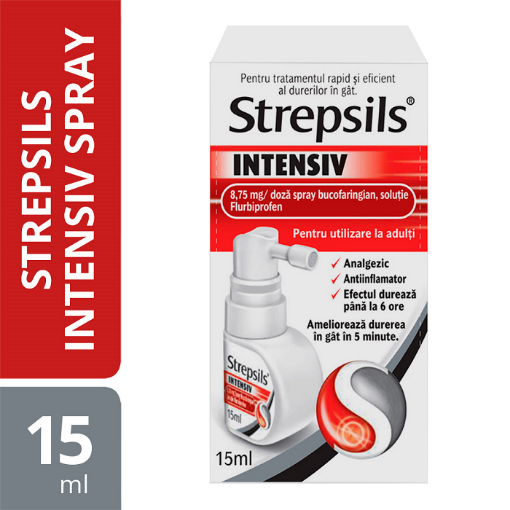 Poza cu Strepsils Intensiv Cirese si Menta spray - 15ml