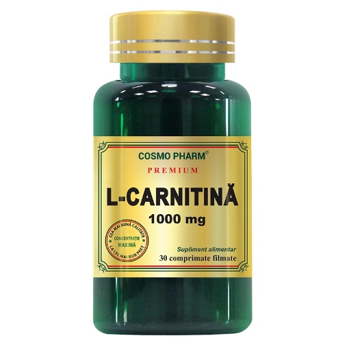 Cosmo Pharm Premium L-carnitina 1000mg - 30 comprimate filmate