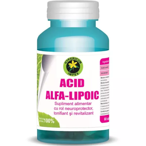 Poza cu Hypericum Acid Alfa-lipoic 220mg - 60 capsule
