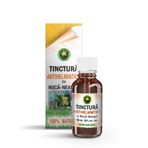 hypericum tinctura antihelmintica cu nuca neagra 50ml