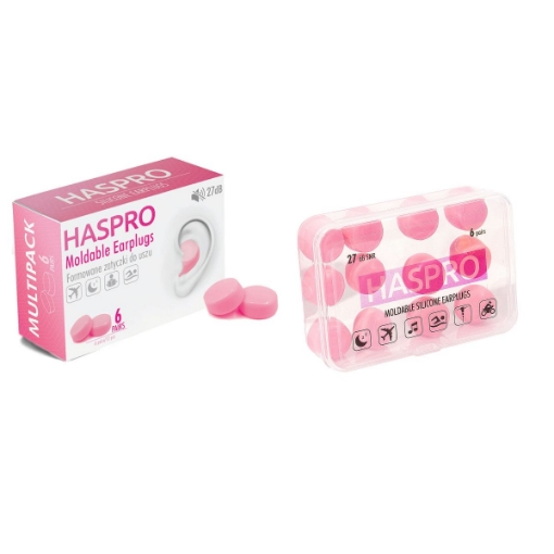 Poza cu Haspro Dopuri de urechi mold 6P Pink set - 12 bucati