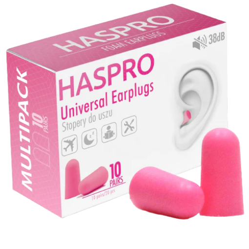 Poza cu Haspro Dopuri pentru urechi Pink Multi10 - 20 bucati (10 perechi)