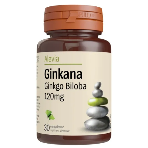 Poza cu Alevia Ginkana Ginkgo Biloba 120mg - 30 comprimate