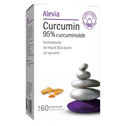 Alevia Curcumin cu 95% curcuminoide - 60 comprimate