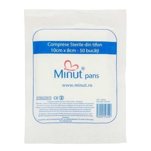 minut comprese sterile 10cm/8cm ctx50 buc