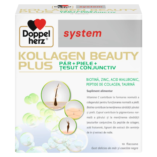 Doppelherz System Kollagen Beauty Plus 25ml - 10 flacoane buvabile