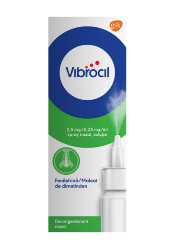 Poza cu Vibrocil 2.5mg/0.25mg/ml spray nazal - 15ml GSK
