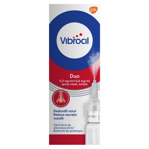 Poza cu Vibrocil Duo 0.5mg/0.6mg/ml spray nazal - 10ml