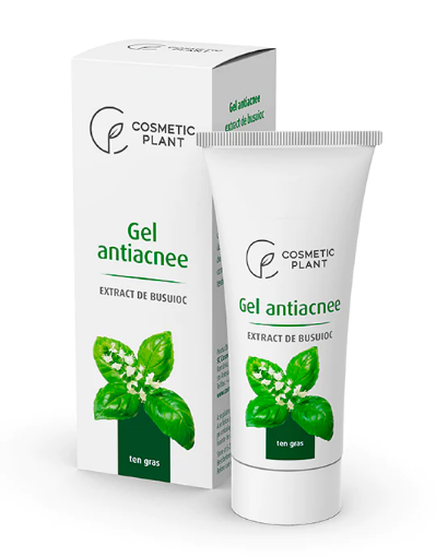 cosmetic plant gel antiacnee cu extract de busuioc 30ml