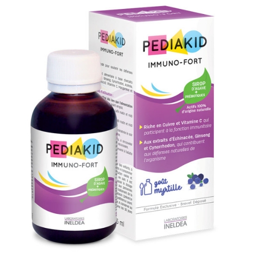 Poza cu Pediakid Immuno-Fort sirop cu gust de afine - 125ml