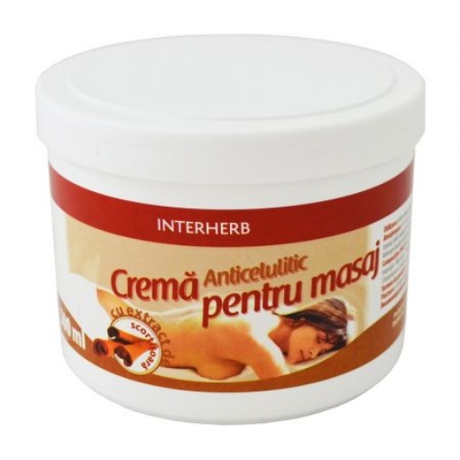 Interherb Crema pentru masaj cu extract de scortisoara - 500ml