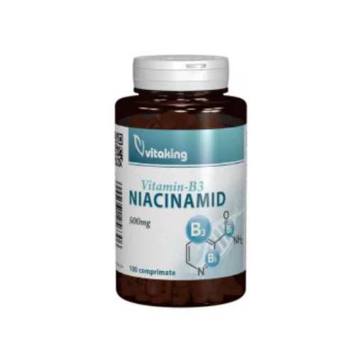 Poza cu Vitaking Vitamina B3 (niacinamida) 500mg - 100 capsule