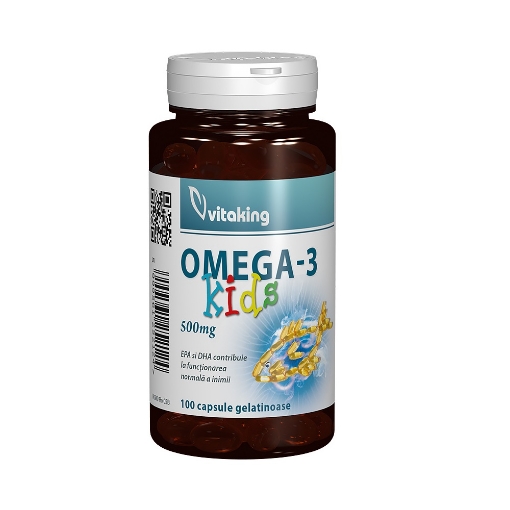 Vitaking Omega 3 copii 500mg - 100 capsule gelatinoase