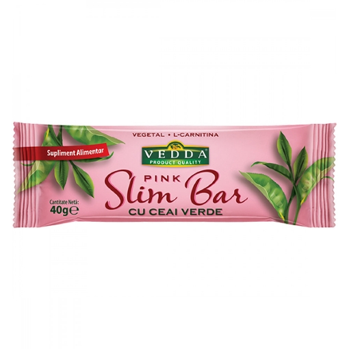 vedda baton slim bar cu ceai verde pink 40gr