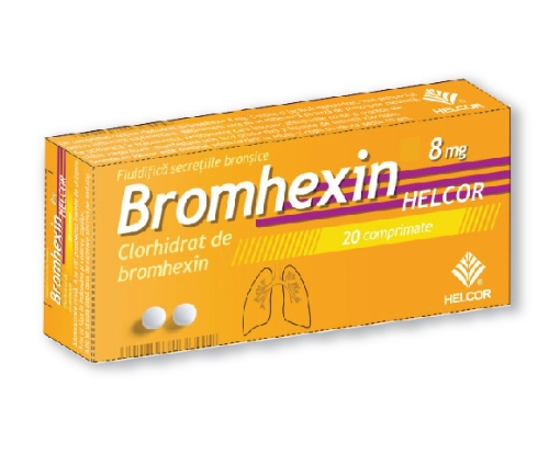 Poza cu  Bromhexin 8mg - 20 comprimate Helcor
