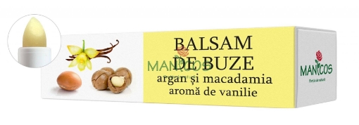 Manicos Balsam de buze cu ulei de argan, macadamia si vanilie - 4.8 grame