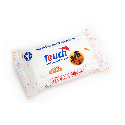 Poza cu touch servetele umede antibacteriene exotique ctx15 buc