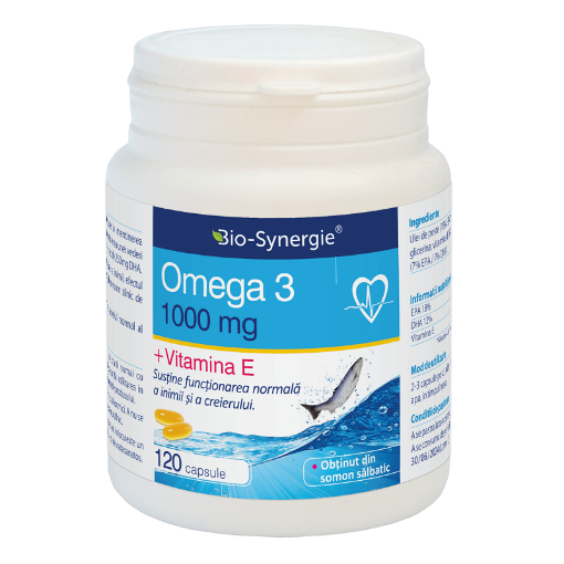 Bio-Synergie Omega 3 Ulei de somon si vitamina E - 120 capsule
