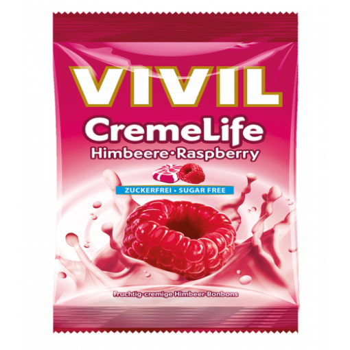 vivil bomboane creme life classic zmeura fara zahar 110g