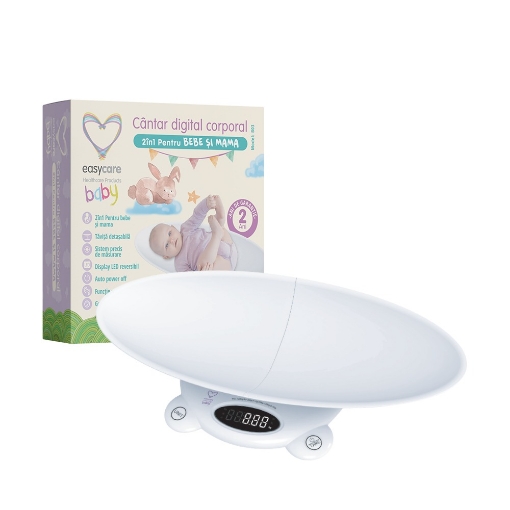 EasyCare Baby Cantar digital corporal 2 in 1 pentru bebe si mama - 1 bucata