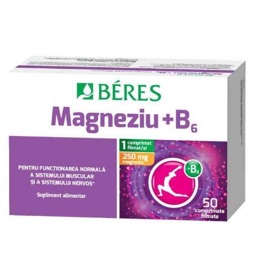 Poza cu Beres Magneziu + vitamina B6 - 50 comprimate filmate