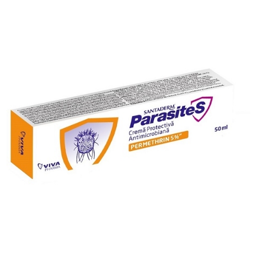 Poza cu Santaderm ParasiteS Crema protectiva antimicrobiana cu permethrin 5% - 50ml