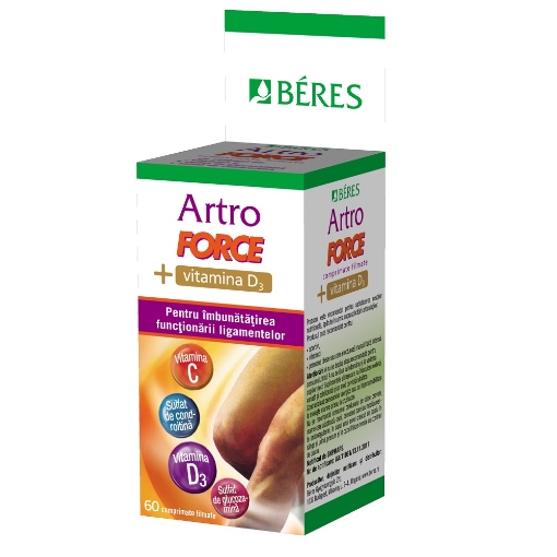 Poza cu Beres ArtroForce + Vitamina D3 - 60 comprimate filmate