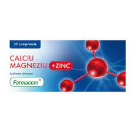 Farmacom Calciu, magneziu si zinc - 30 comprimate