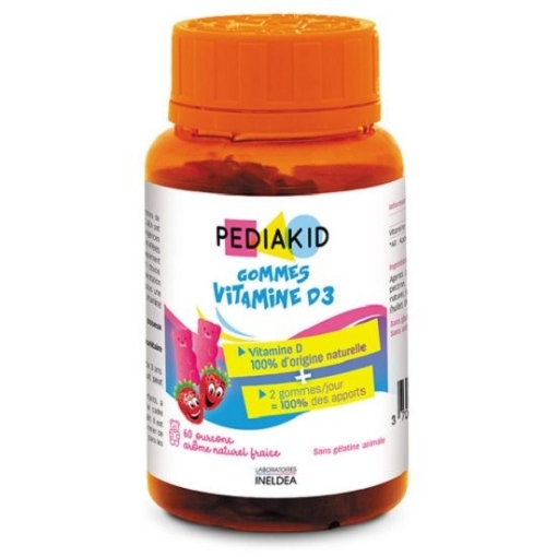 Pediakid Gommes Vitamina D3 - 60 gume masticabile (ursuleti gumati)