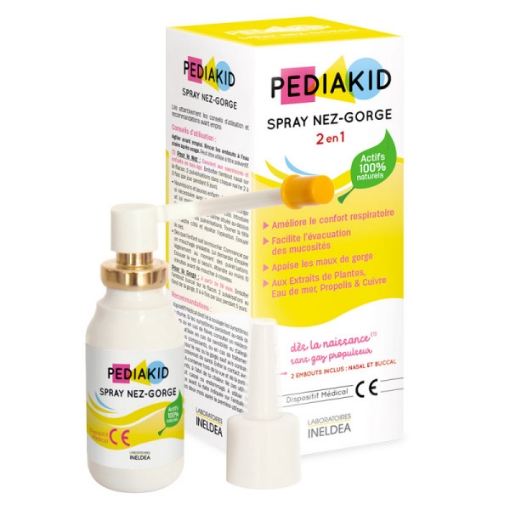 Pediakid Spray pentru nas si gat cu 2 pulverizatoare independente - 20ml