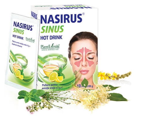 Poza cu PlantExtrakt Nasirus Sinus hot drink pulbere pentru solutie orala - 10 plicuri