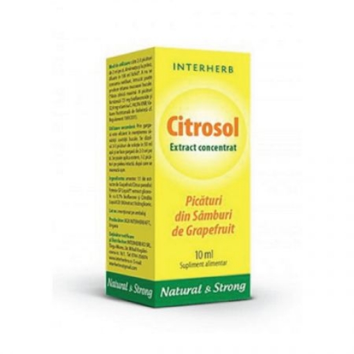 Poza cu Interherb Citrosol concentrat - picaturi din samburi de grapefruit - 10ml