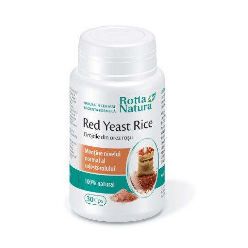 Poza cu Rotta Natura Red Yeast Rice 635mg - 30 capsule