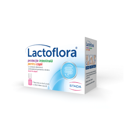 Poza cu Lactoflora protectie intestinala pentru copii 7ml - 7 flacoane