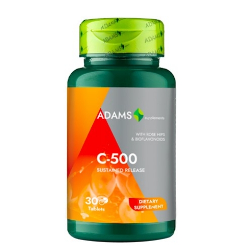 Poza cu Adams Vision Vitamina  C 500mg cu macese - 30 comprimate