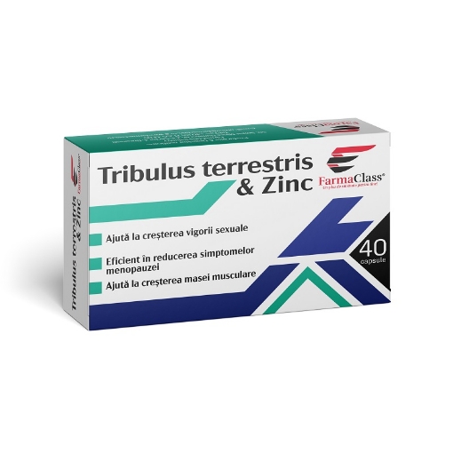 FarmaClass Tribulus Terrestris si Zinc - 40 capsule