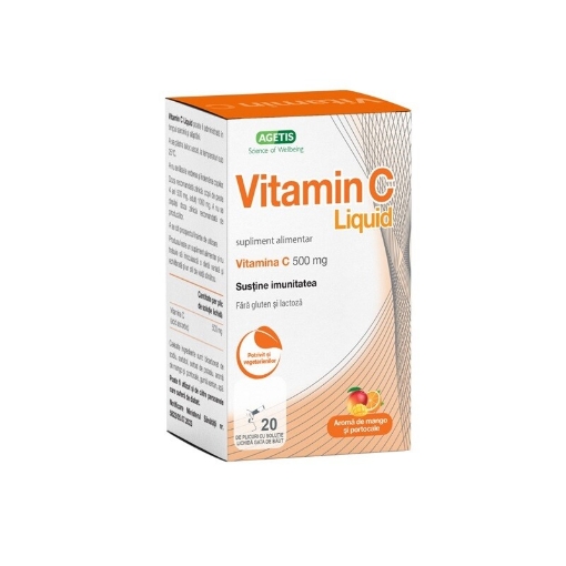 Poza cu Vitamin C Liquid 500mg - 20 plicuri cu solutie orala