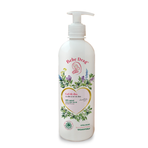 Poza cu viva natura bebe drag gel dus aloe+unt shea 500ml