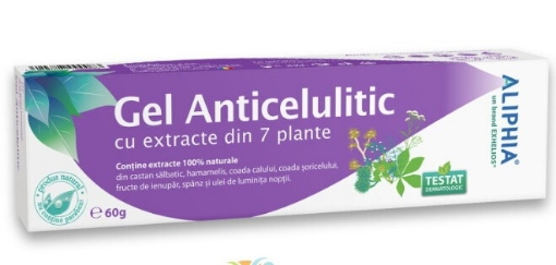 Gel anticelulitic cu 7 plante - 60 grame Exhelios