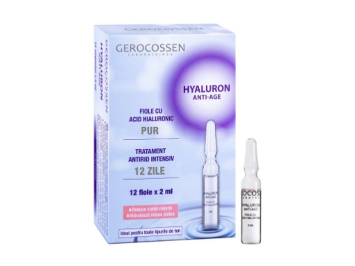 Poza cu gerocossen hyaluron-acid hialuronic pur 12fiolex2ml