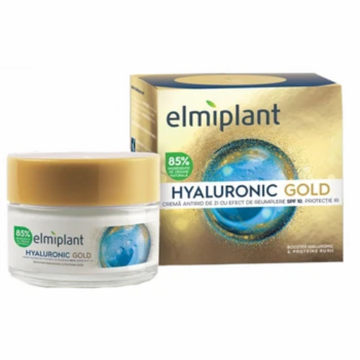 Poza cu Elmiplant Hyaluronic Gold Crema de zi antirid cu efect de umplere - 50ml