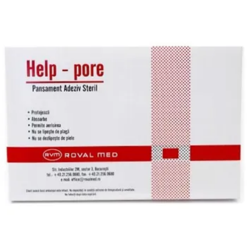 Pansament adeziv steril Help-Pore 15cm/10cm - 50 bucati RovalMed