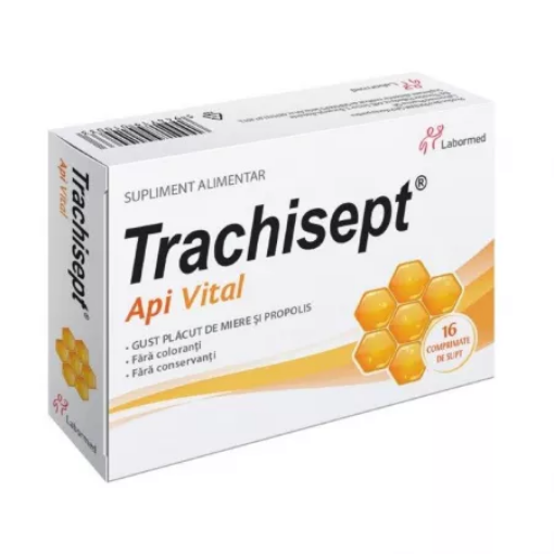 Trachisept Api Vital - 16 comprimate de supt