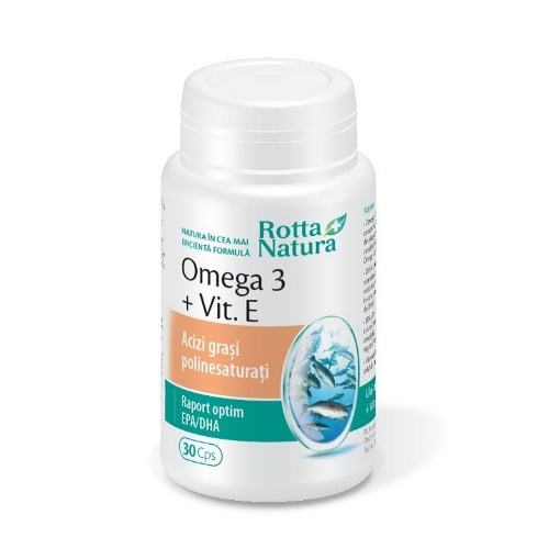 Rotta Natura Omega-3 1000mg + Vitamina E - 30 capsule