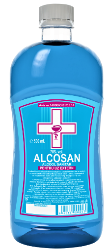 Poza cu Alcool medicinal pentru uz extern 70% - 500ml Alcosan