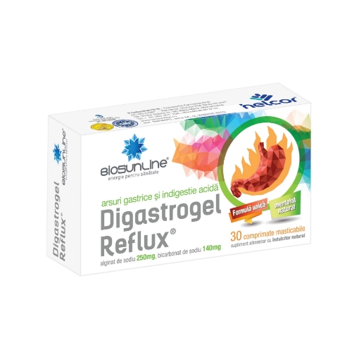 Digastrogel Reflux - 30 comprimate masticabile BioSunLine
