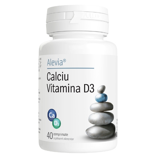 Alevia Calciu si vitamina D3 - 40 comprimate